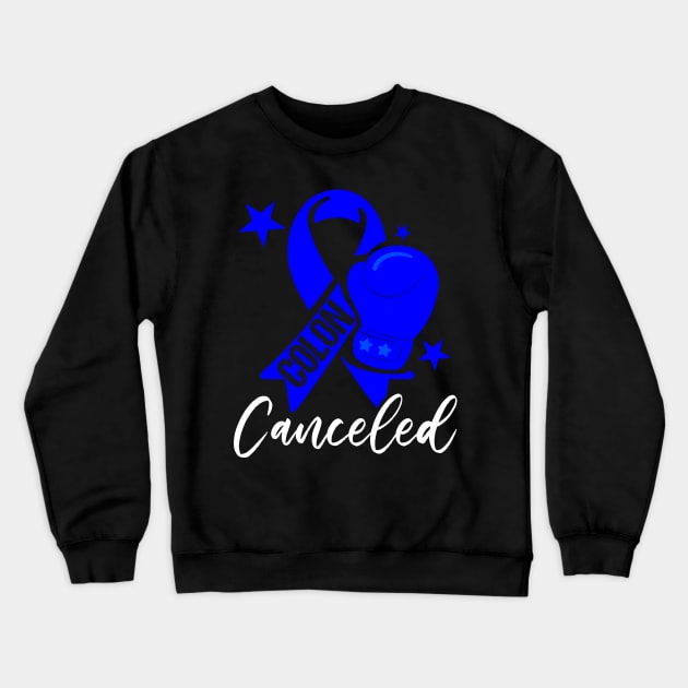 Blue Ribbon Colon Cancer Awareness Crewneck Sweatshirt by Outrageous Flavors